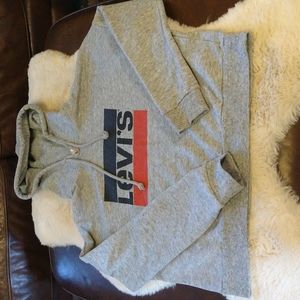 Levi hoodie sweatshirt cropped.
